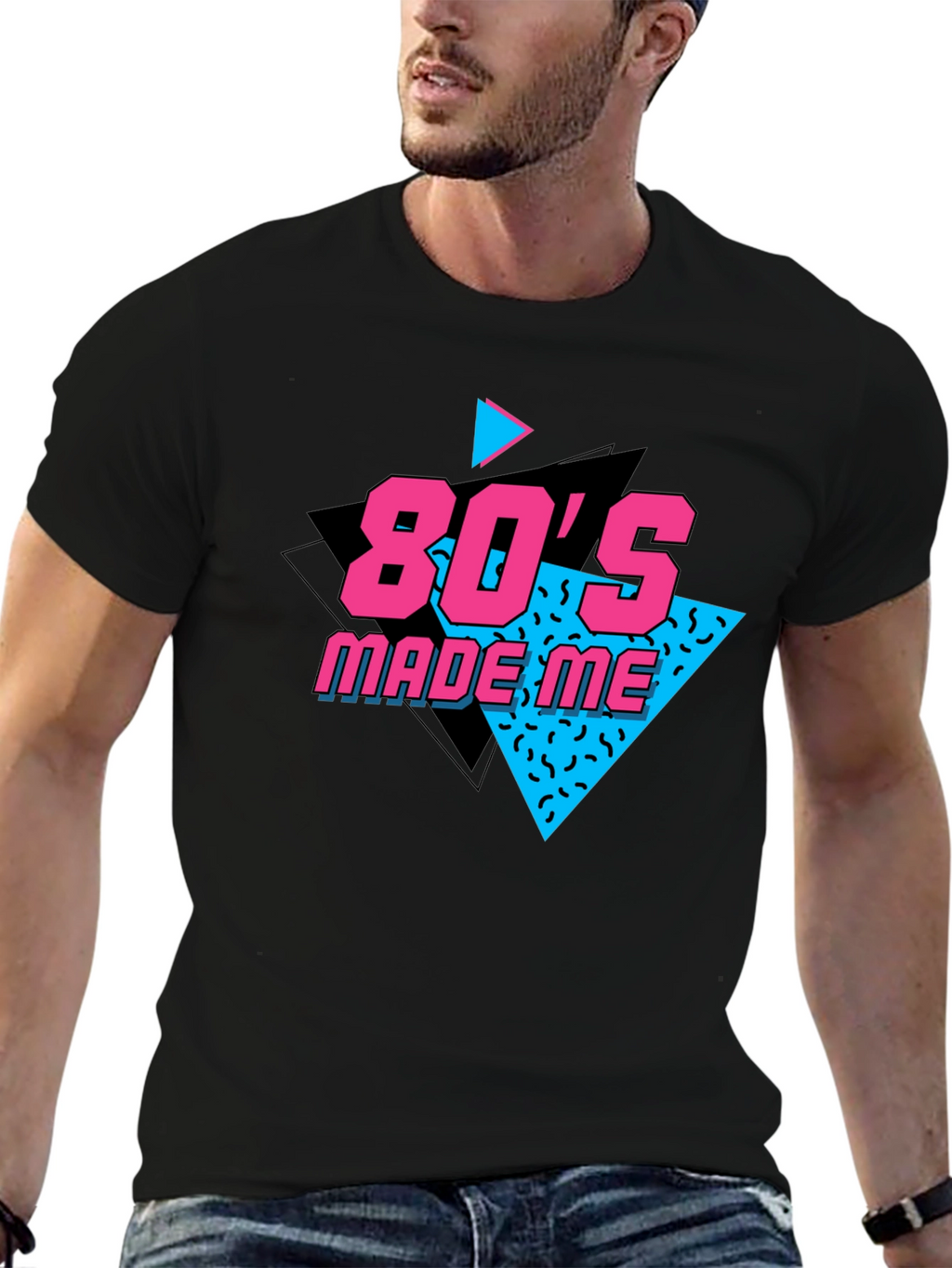 80s Made Me Black T-Shirt