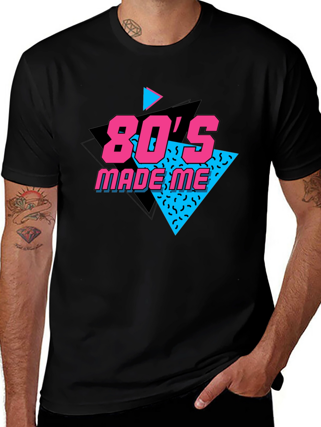 80s Made Me Black T-Shirt