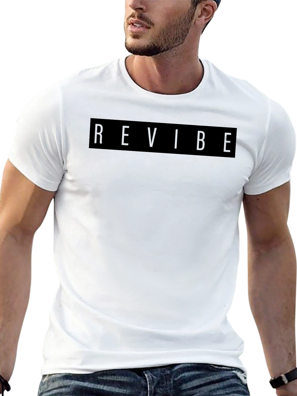 Revibe Black Graphic Tee - Mens Casual Fashion