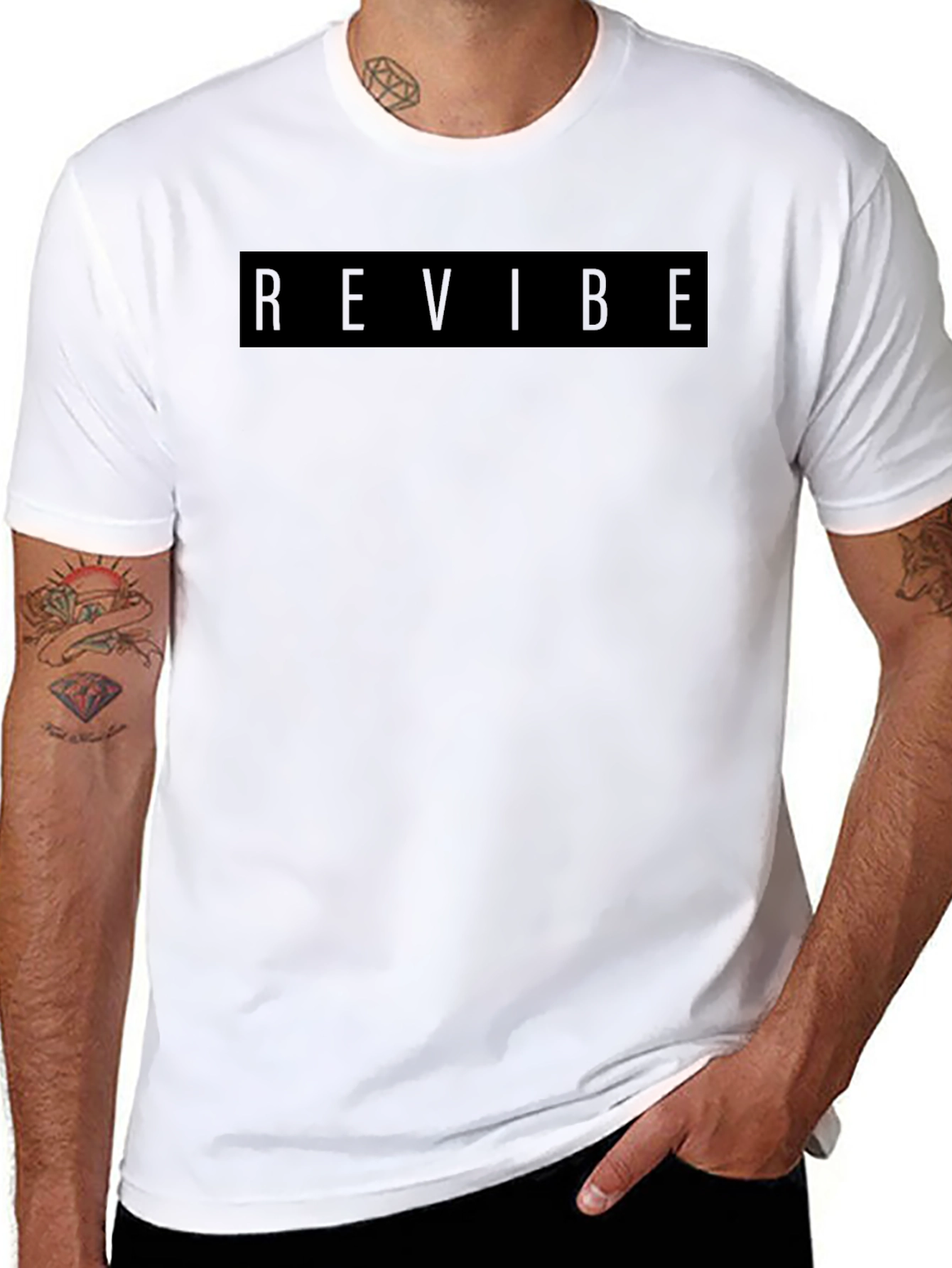 Revibe Black Graphic Tee - Mens Casual Fashion