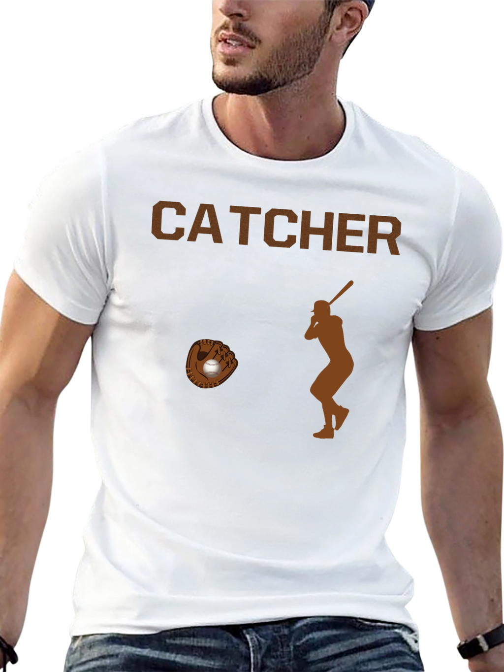 Catcher Baseball Graphic T-Shirt