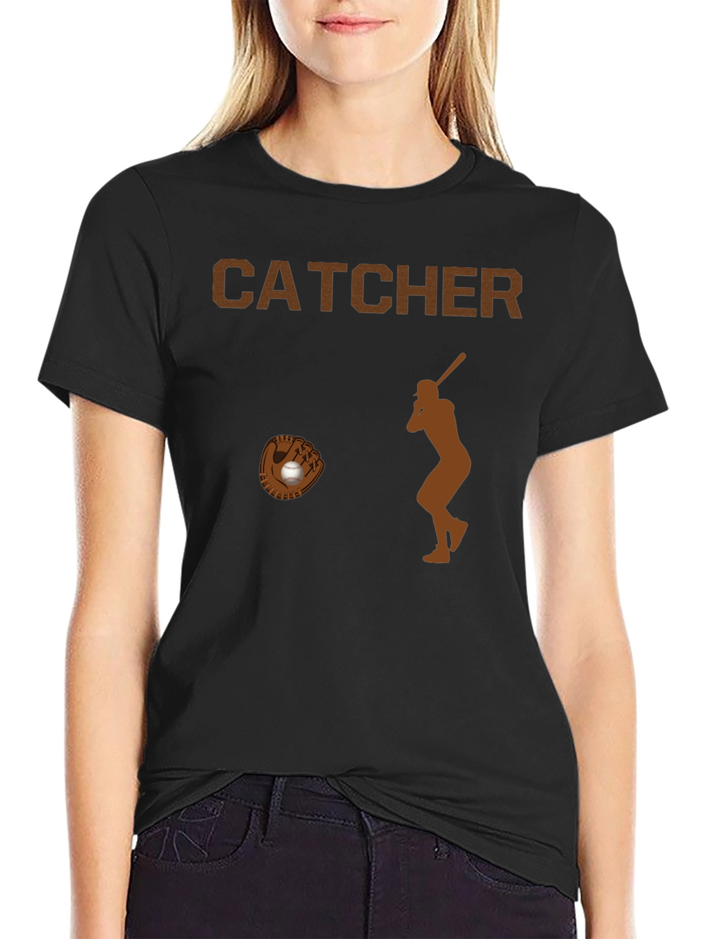 Catcher Baseball Graphic T-Shirt