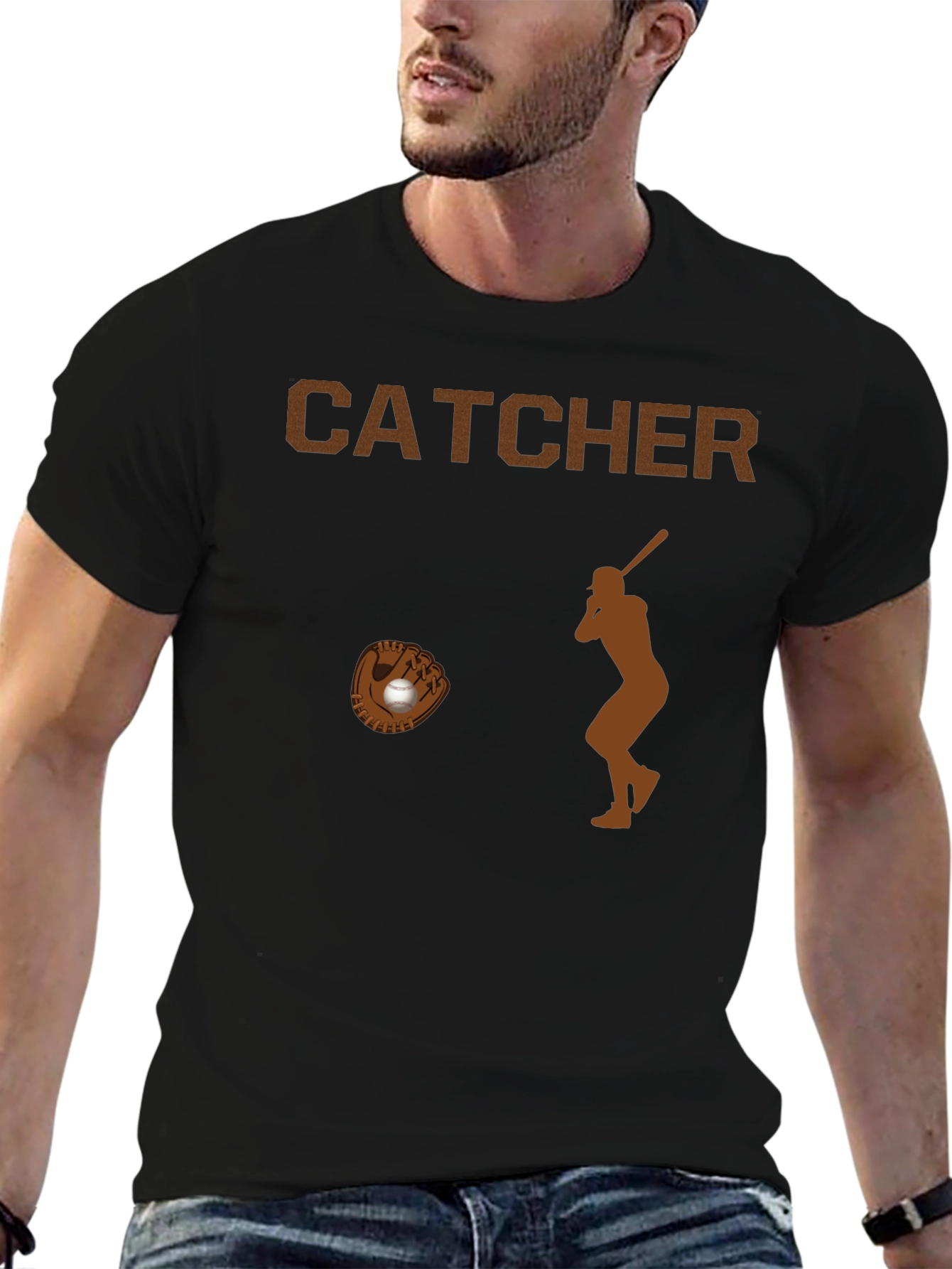 Catcher Baseball Graphic T-Shirt