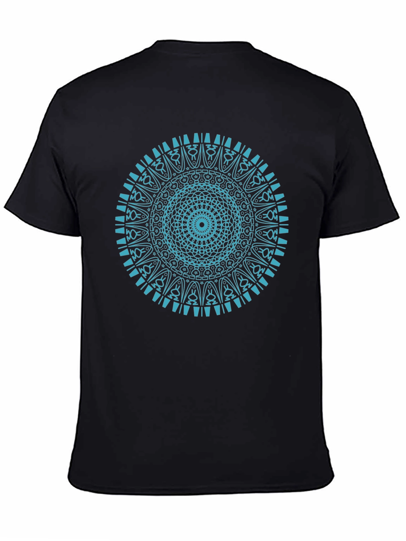 Mandala Print Black T-Shirt