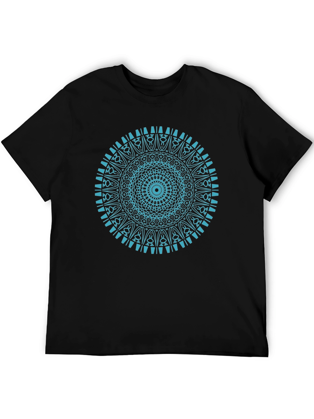 Mandala Print Black T-Shirt