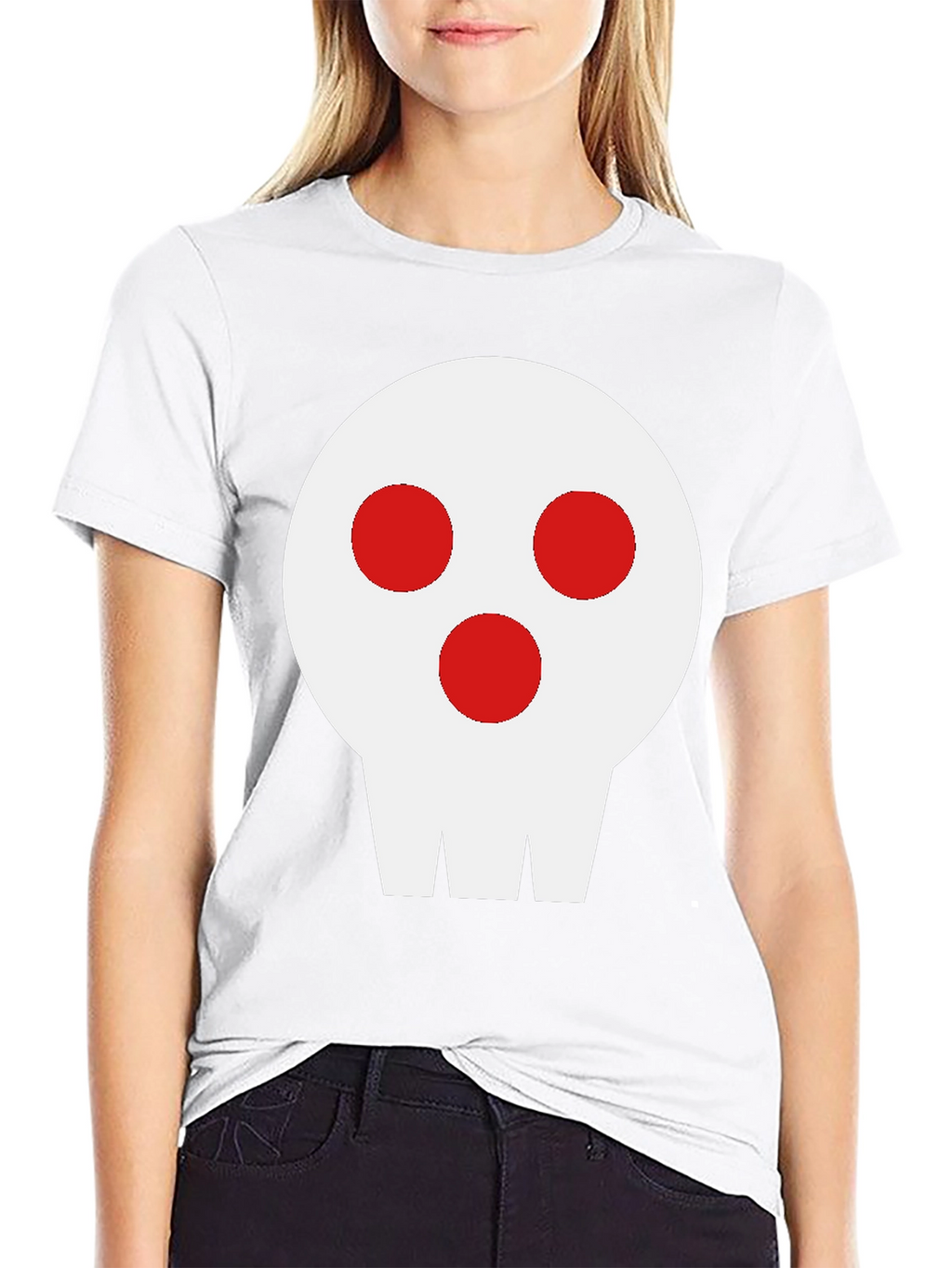 Skull Graphic Tee - Black Cotton Blend