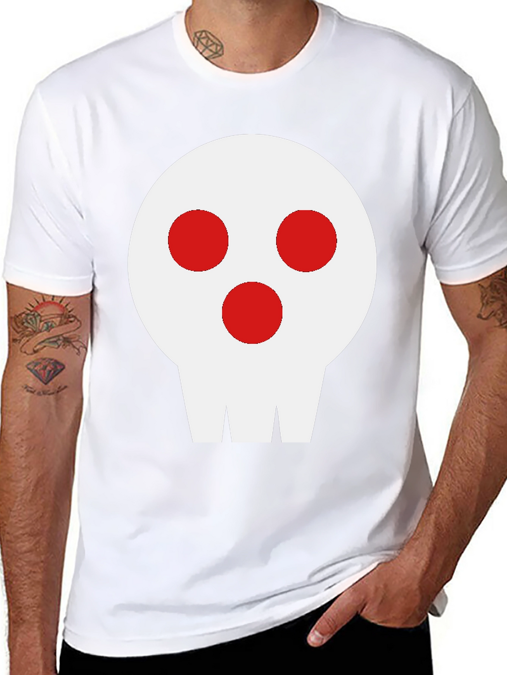 Skull Graphic Tee - Black Cotton Blend