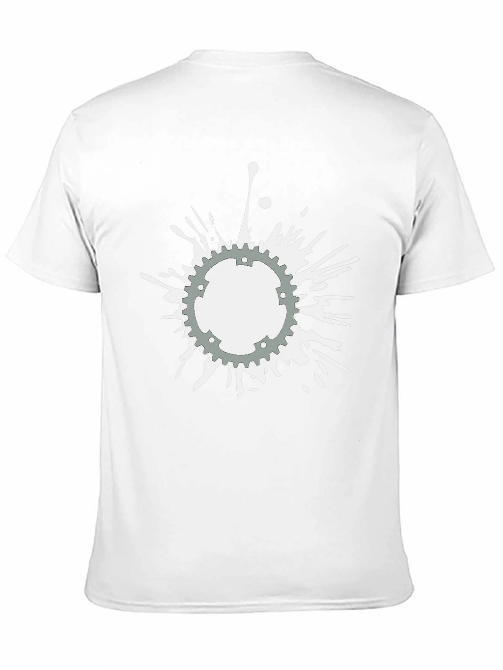 Black Graphic Tee - Gear Splatter Design