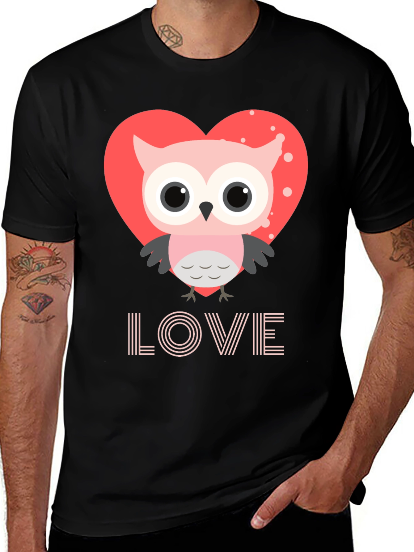 Owl Love Graphic Tee - Cute Valentines Day Shirt