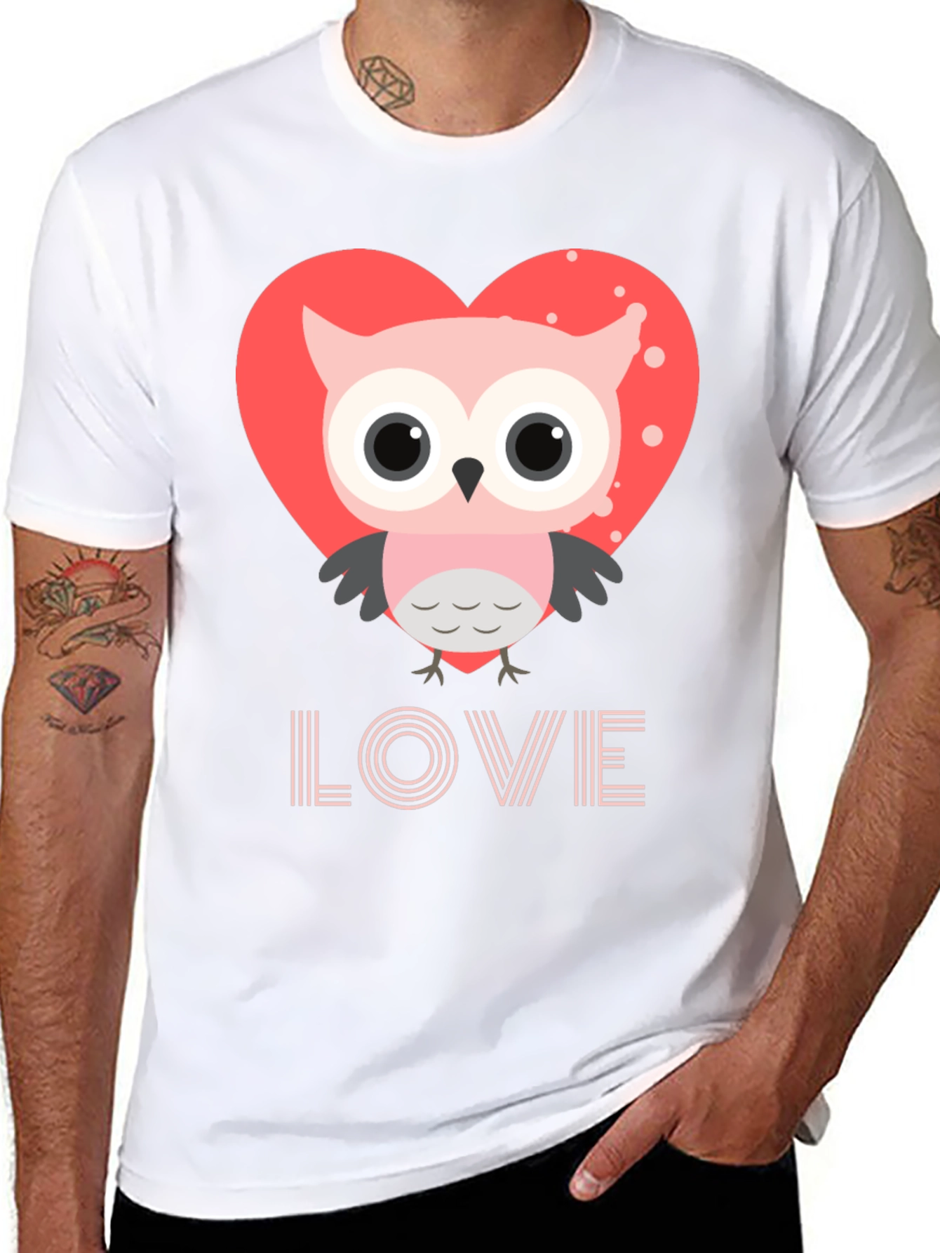 Owl Love Graphic Tee - Cute Valentines Day Shirt