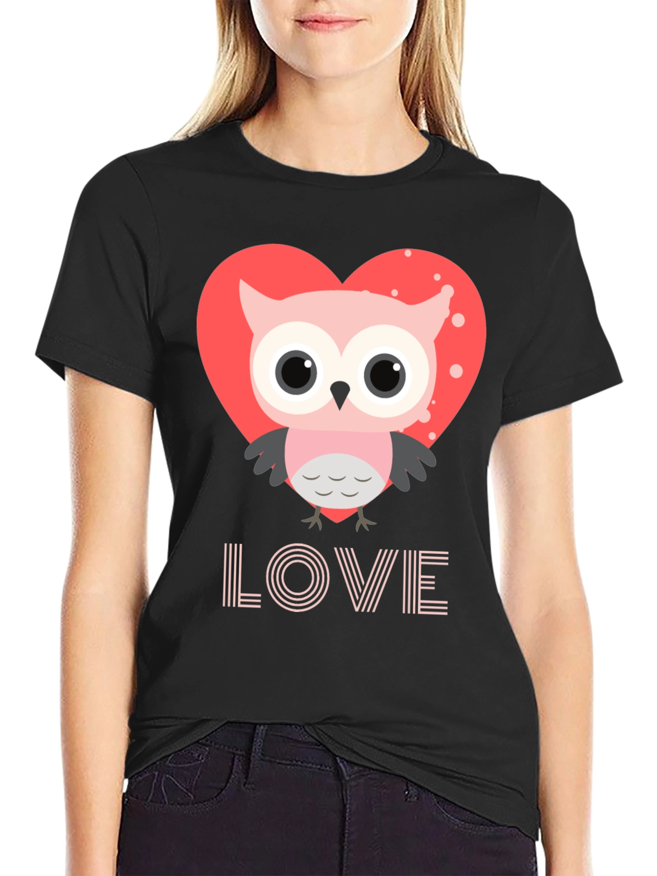 Owl Love Graphic Tee - Cute Valentines Day Shirt