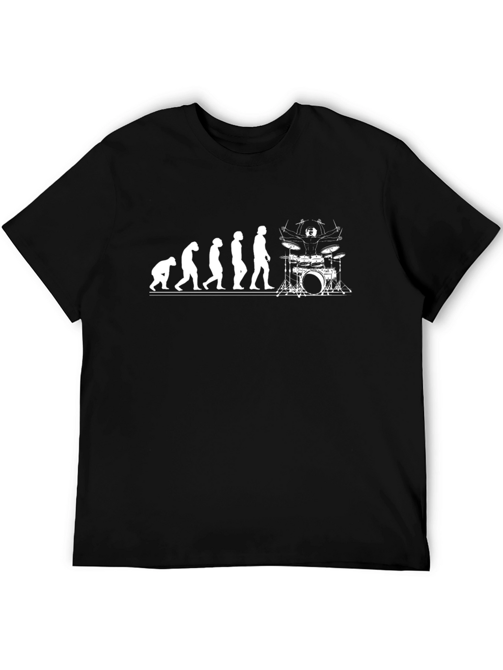 Evolution of Drummer T-Shirt - Black Cotton Tee