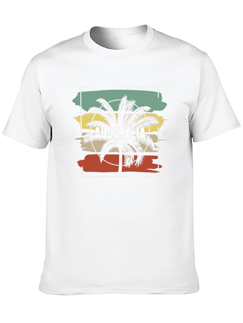 Australia Palm Tree Graphic T-Shirt - Tropical Vacation Style