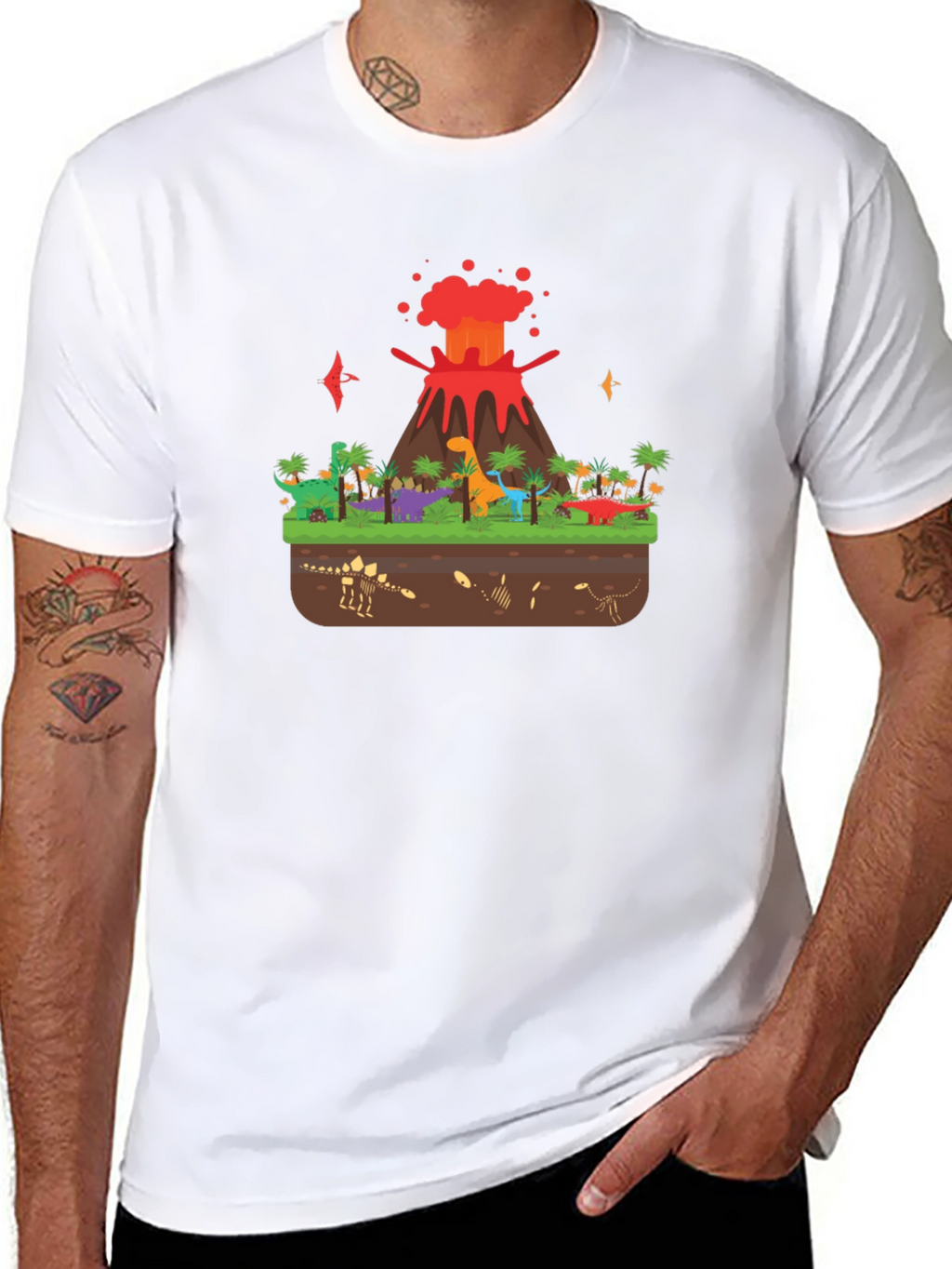 Dinosaur Volcano T-Shirt