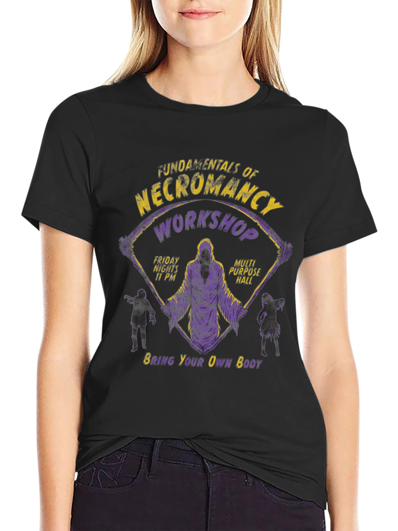 Necromancy Workshop T-Shirt - Bring Your Own Body!