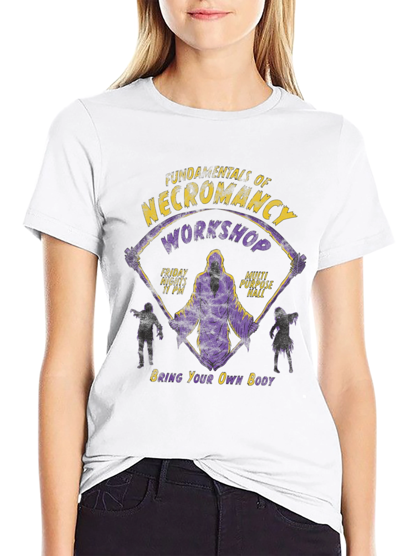 Necromancy Workshop T-Shirt - Bring Your Own Body!