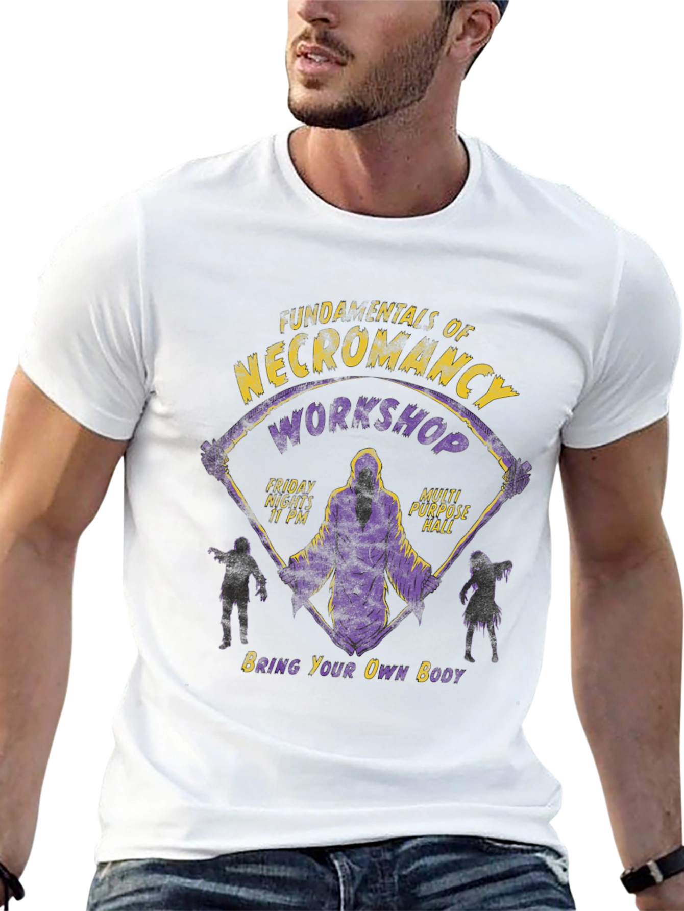 Necromancy Workshop T-Shirt - Bring Your Own Body!