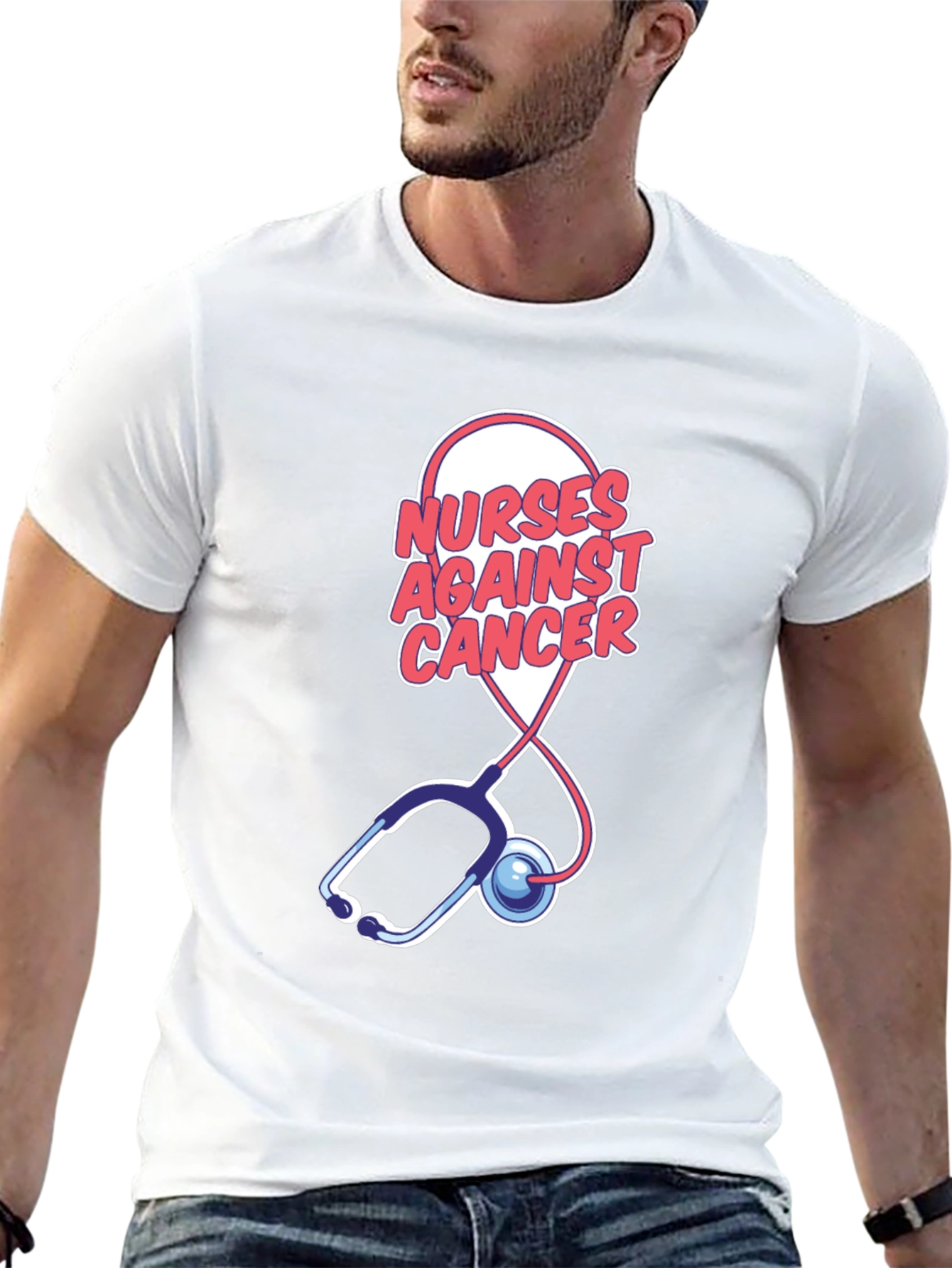 Nurses Against Cancer Graphic Tee - Support & Style