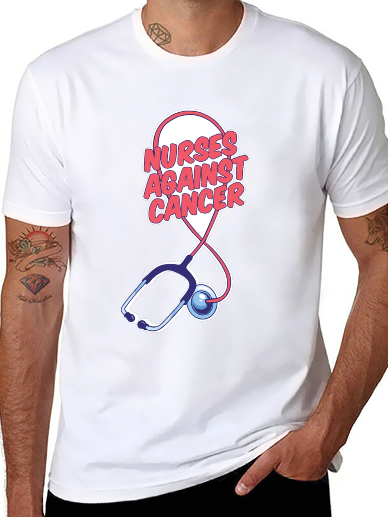Nurses Against Cancer Graphic Tee - Support & Style