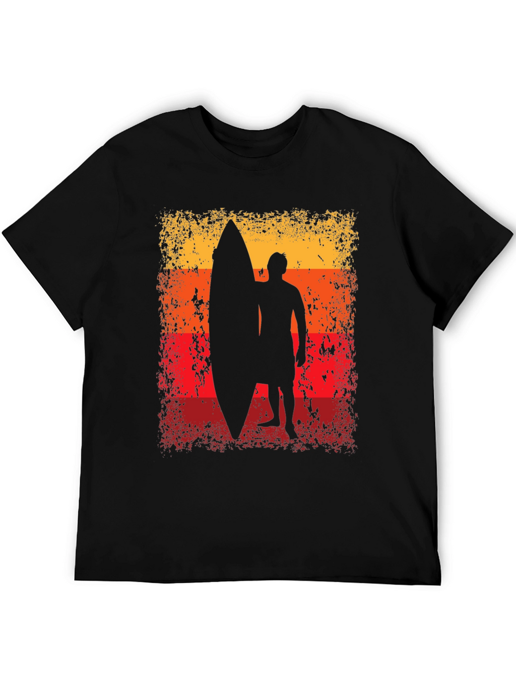 Sunset Surfer Graphic Tee - Black