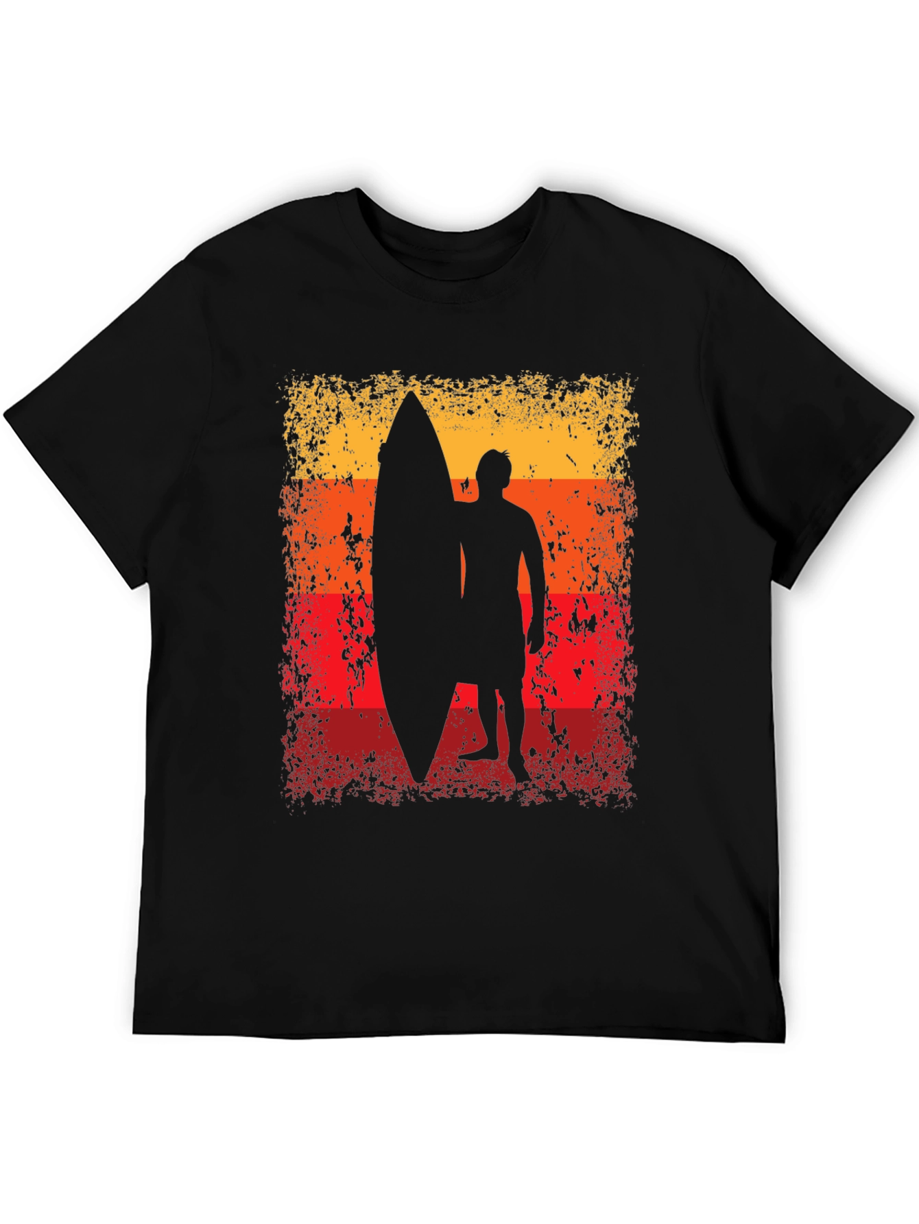 Sunset Surfer Graphic Tee - Black