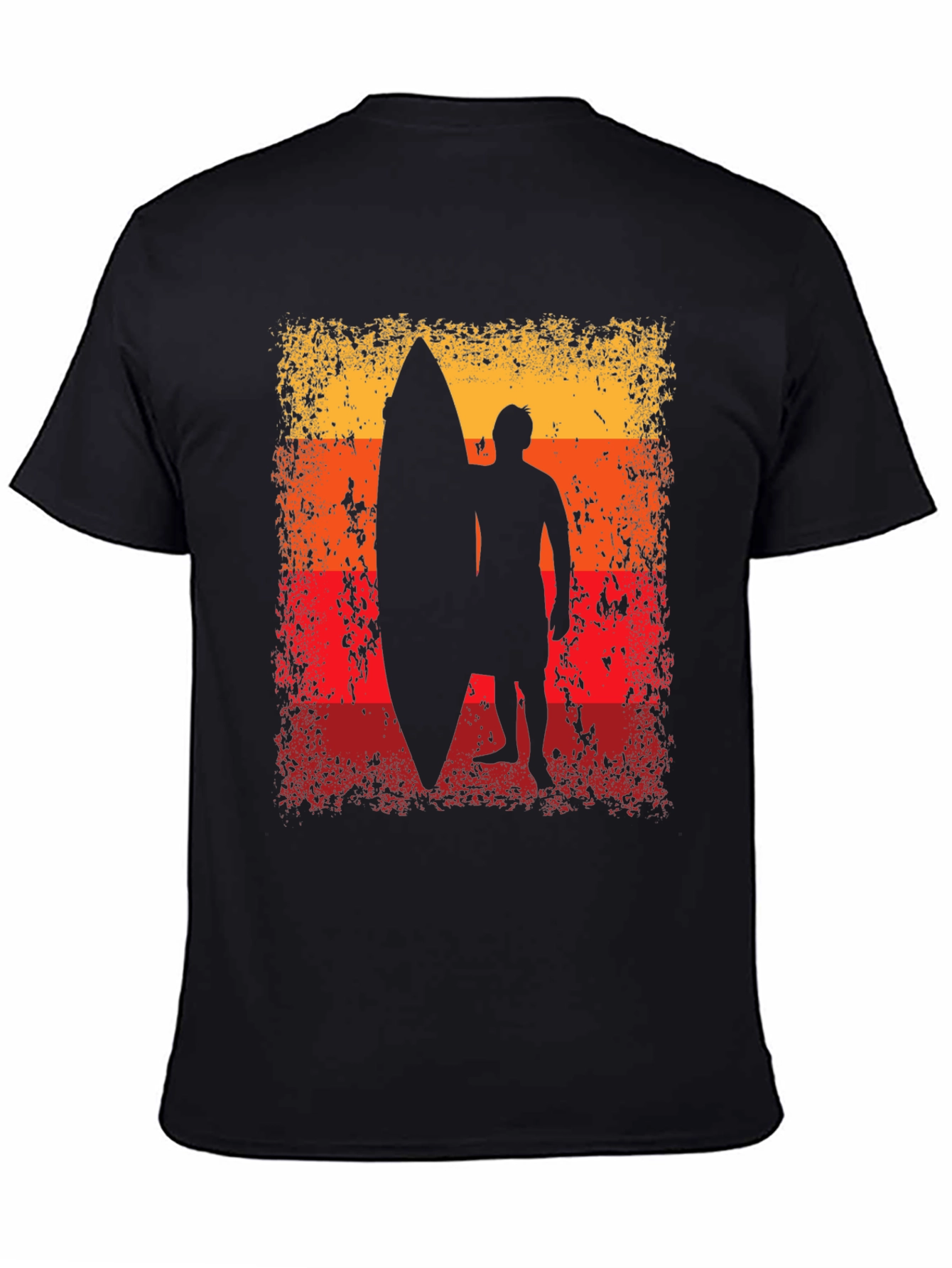 Sunset Surfer Graphic Tee - Black