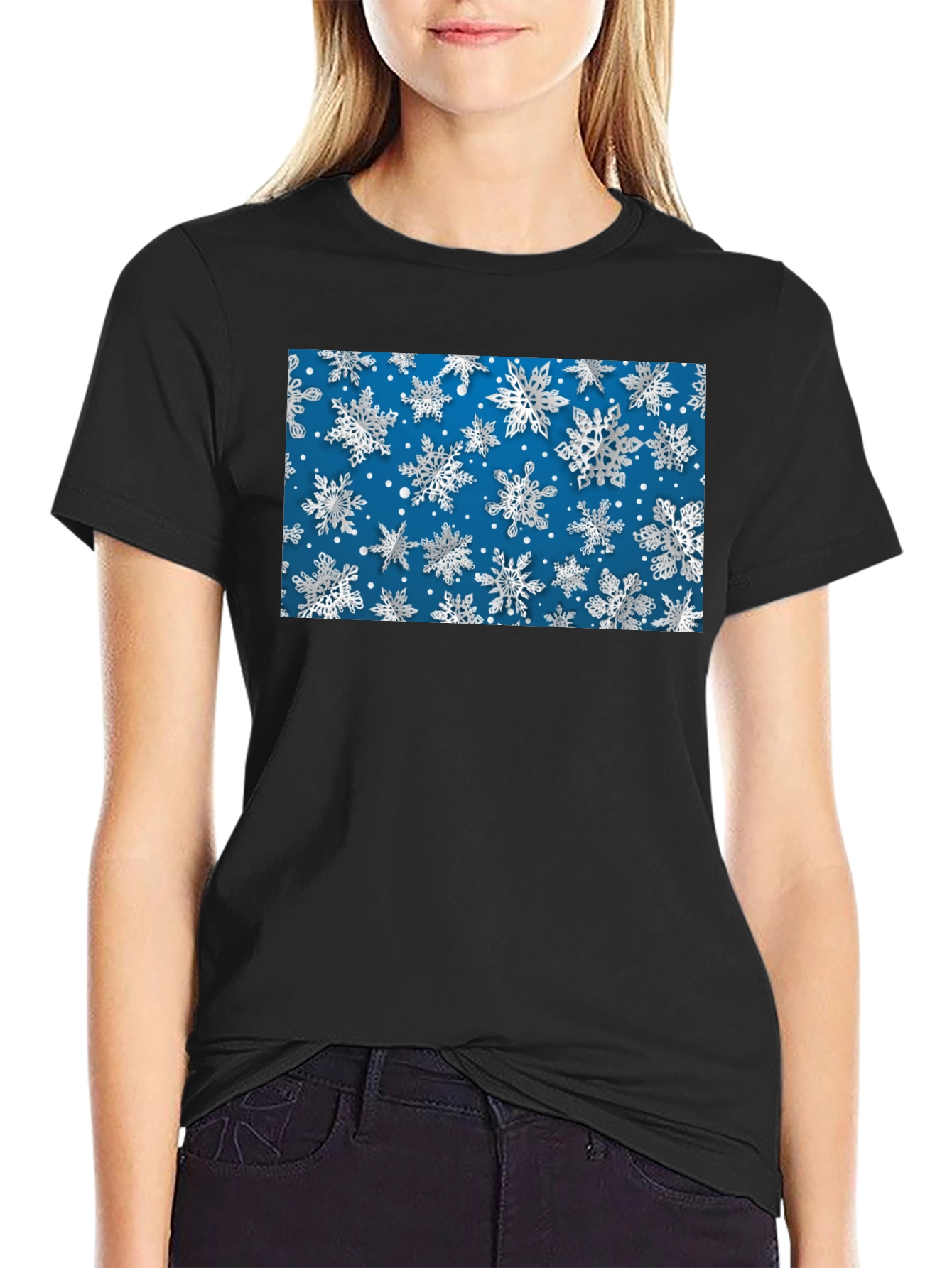 Snowflake Pattern T-Shirt - Holiday Style!