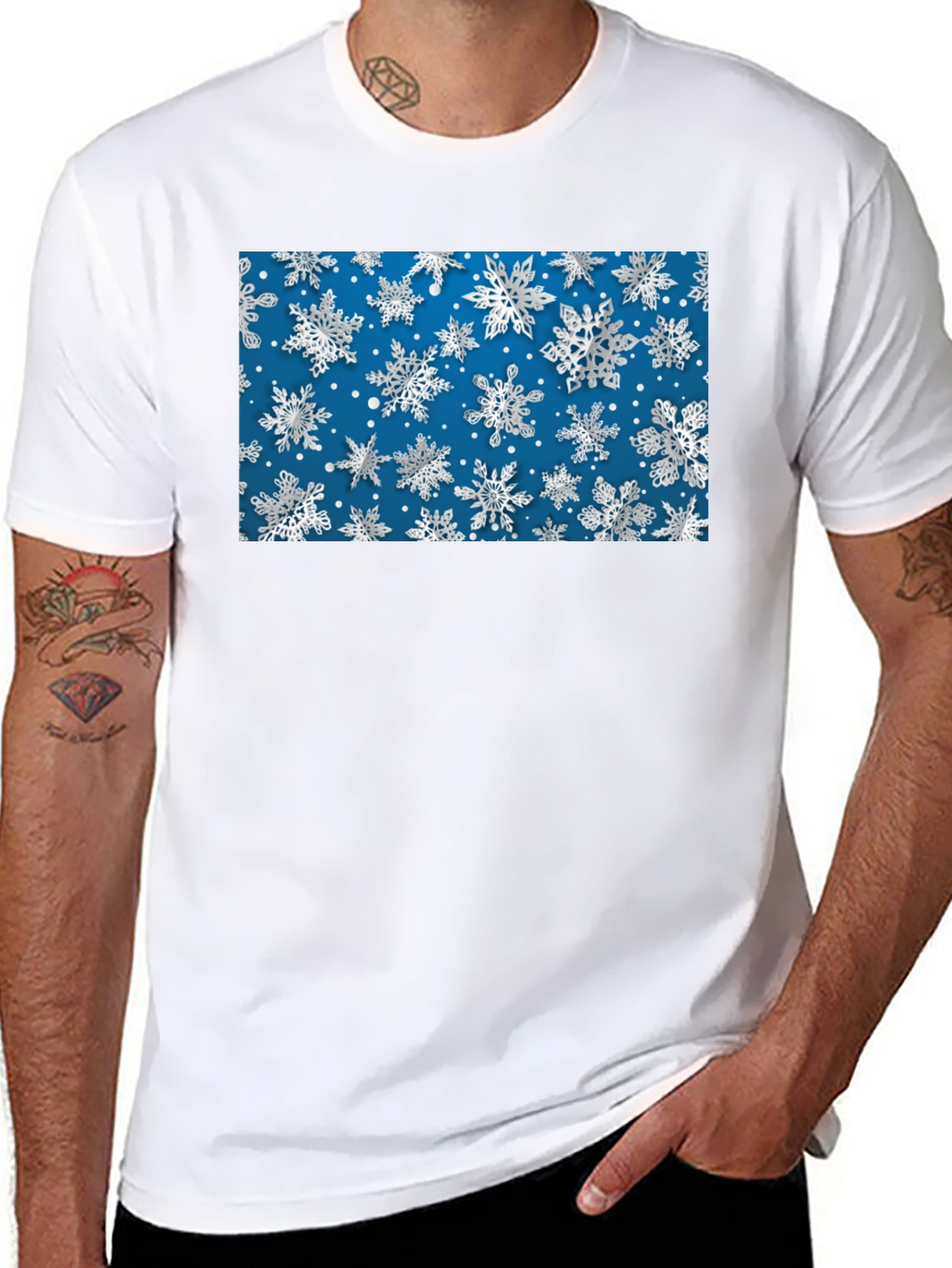 Snowflake Pattern T-Shirt - Holiday Style!