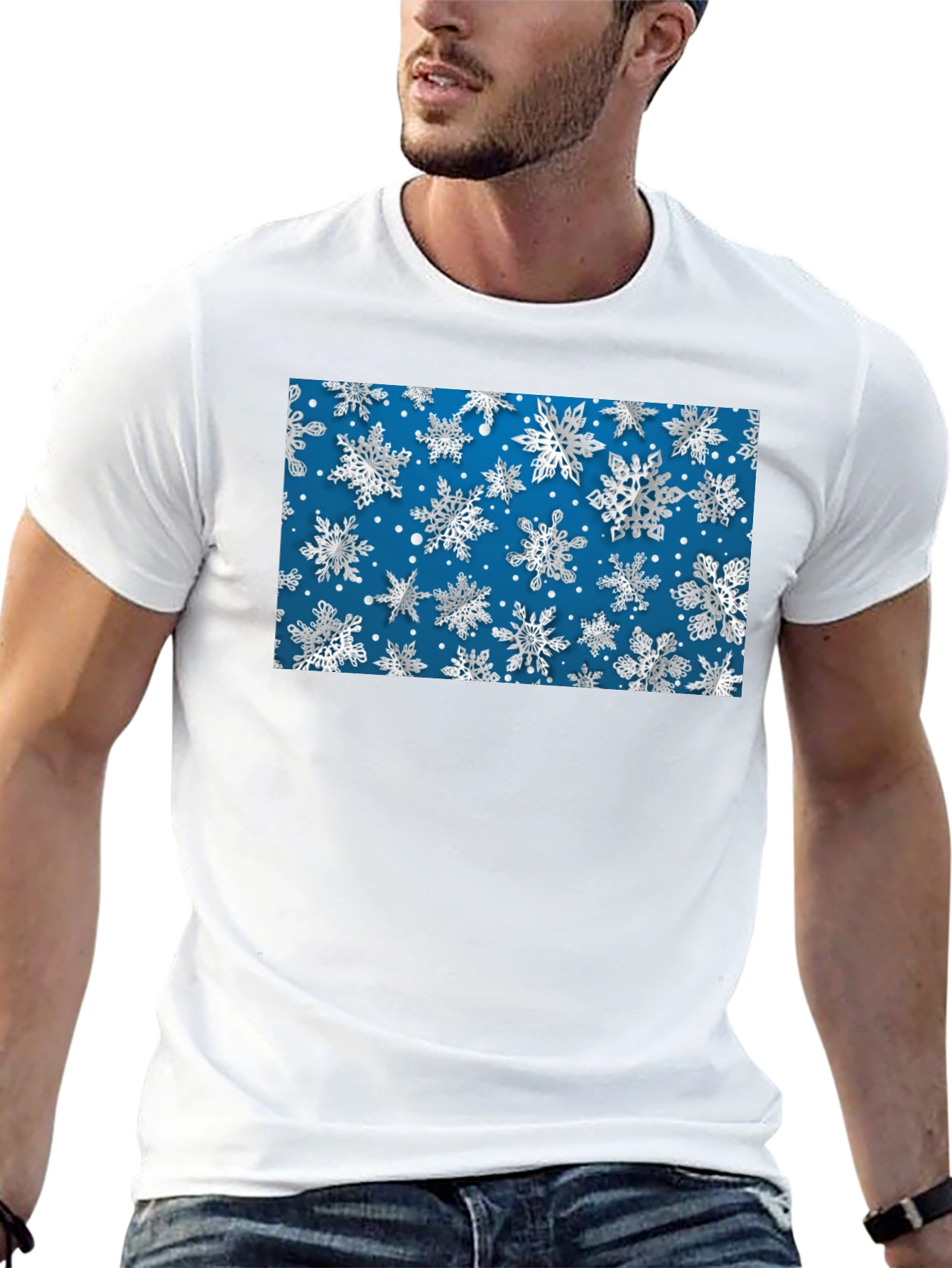 Snowflake Pattern T-Shirt - Holiday Style!