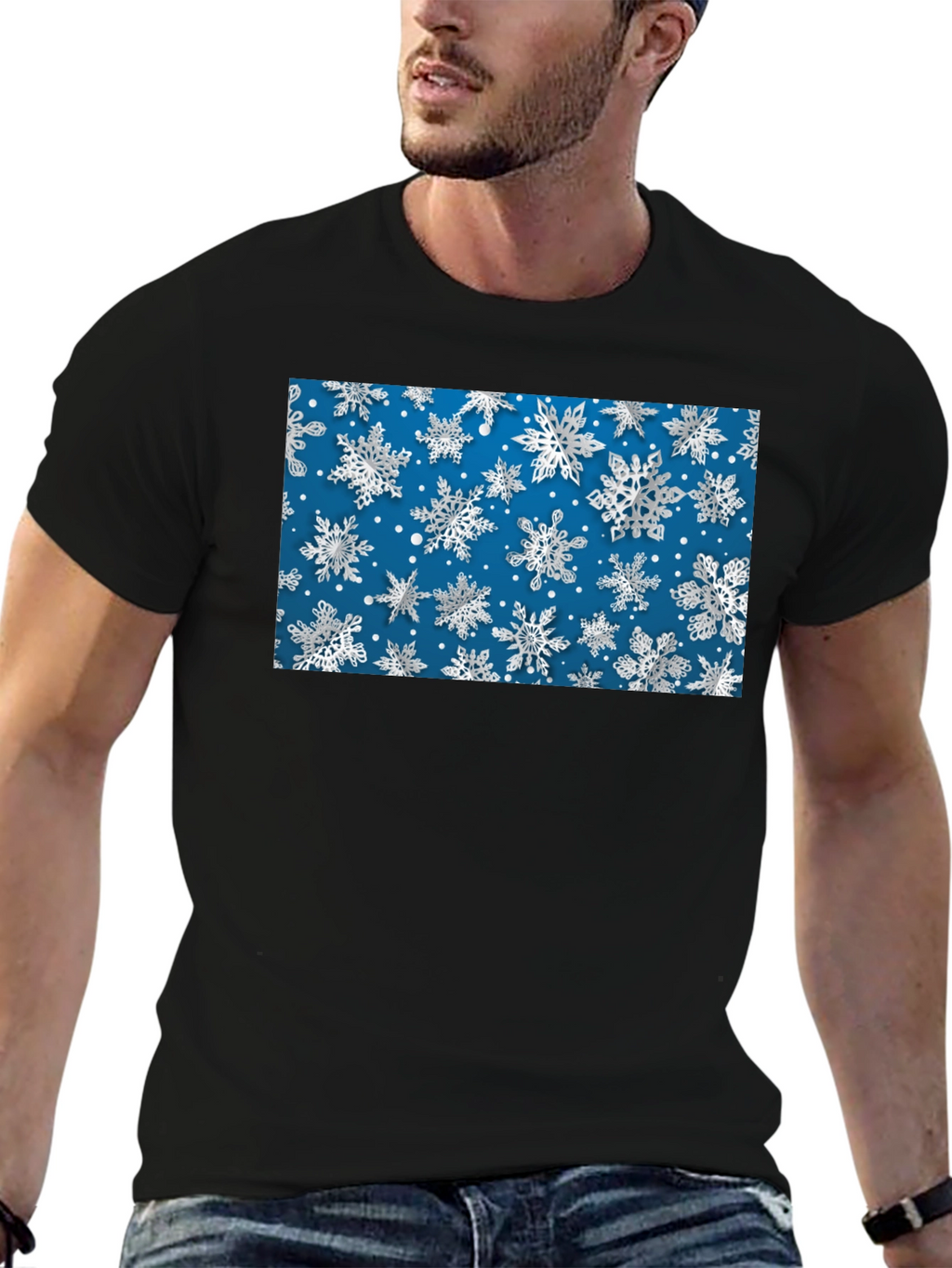 Snowflake Pattern T-Shirt - Holiday Style!