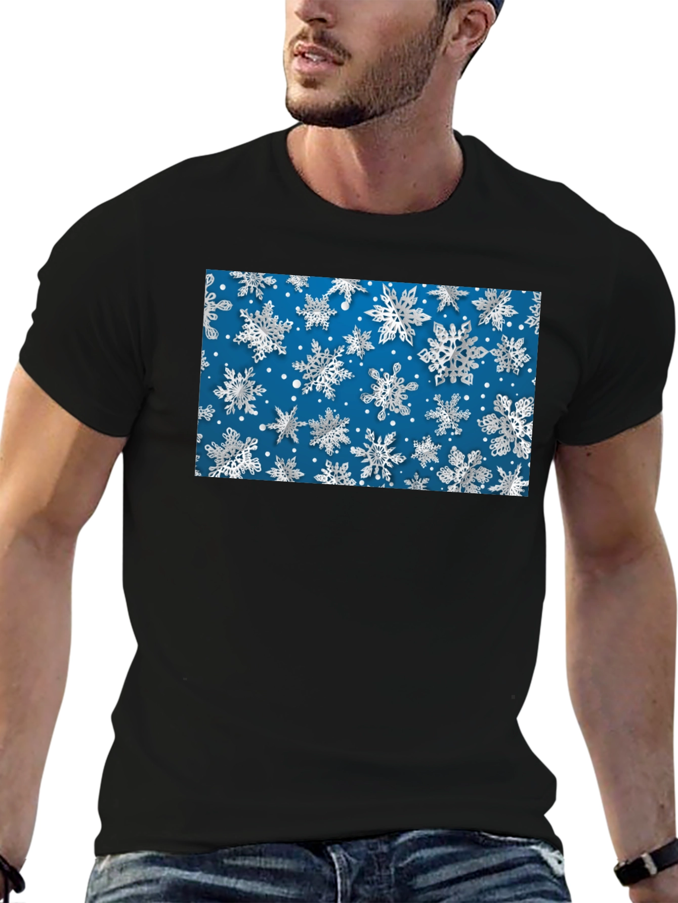 Snowflake Pattern T-Shirt - Holiday Style!