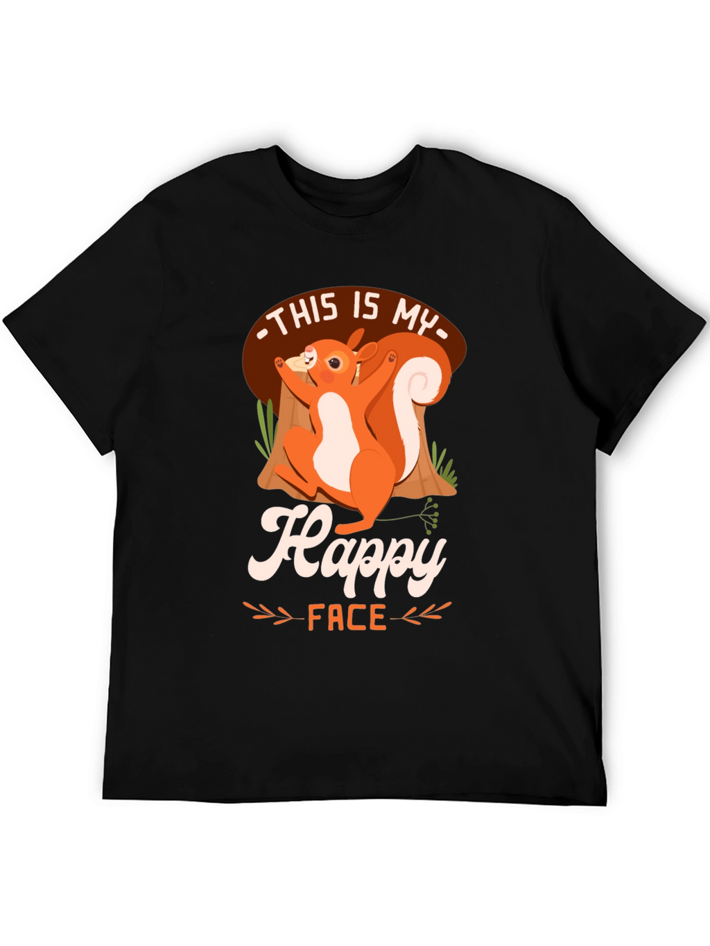Happy Face Squirrel T-Shirt - Unisex Graphic Tee