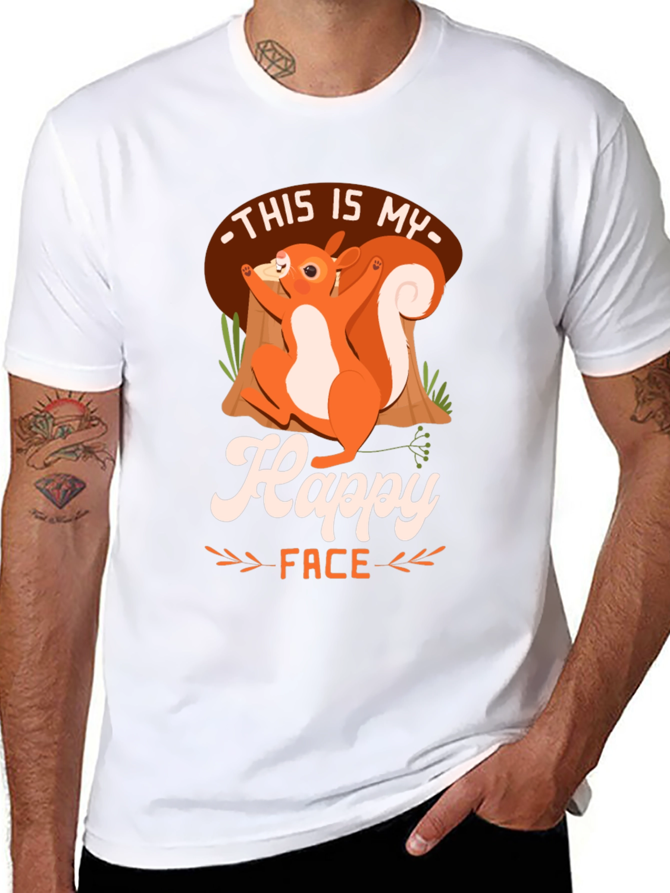 Happy Face Squirrel T-Shirt - Unisex Graphic Tee