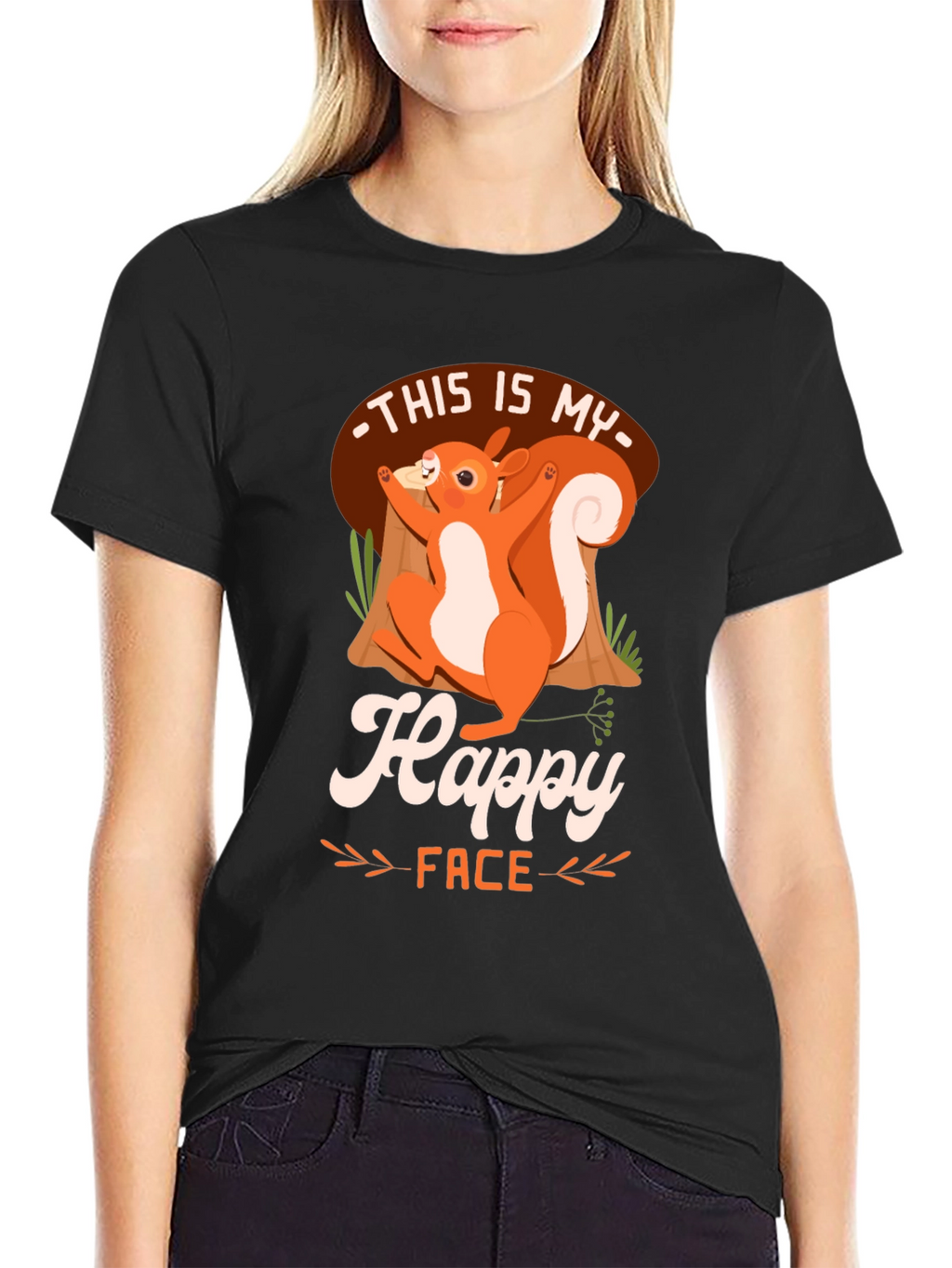 Happy Face Squirrel T-Shirt - Unisex Graphic Tee