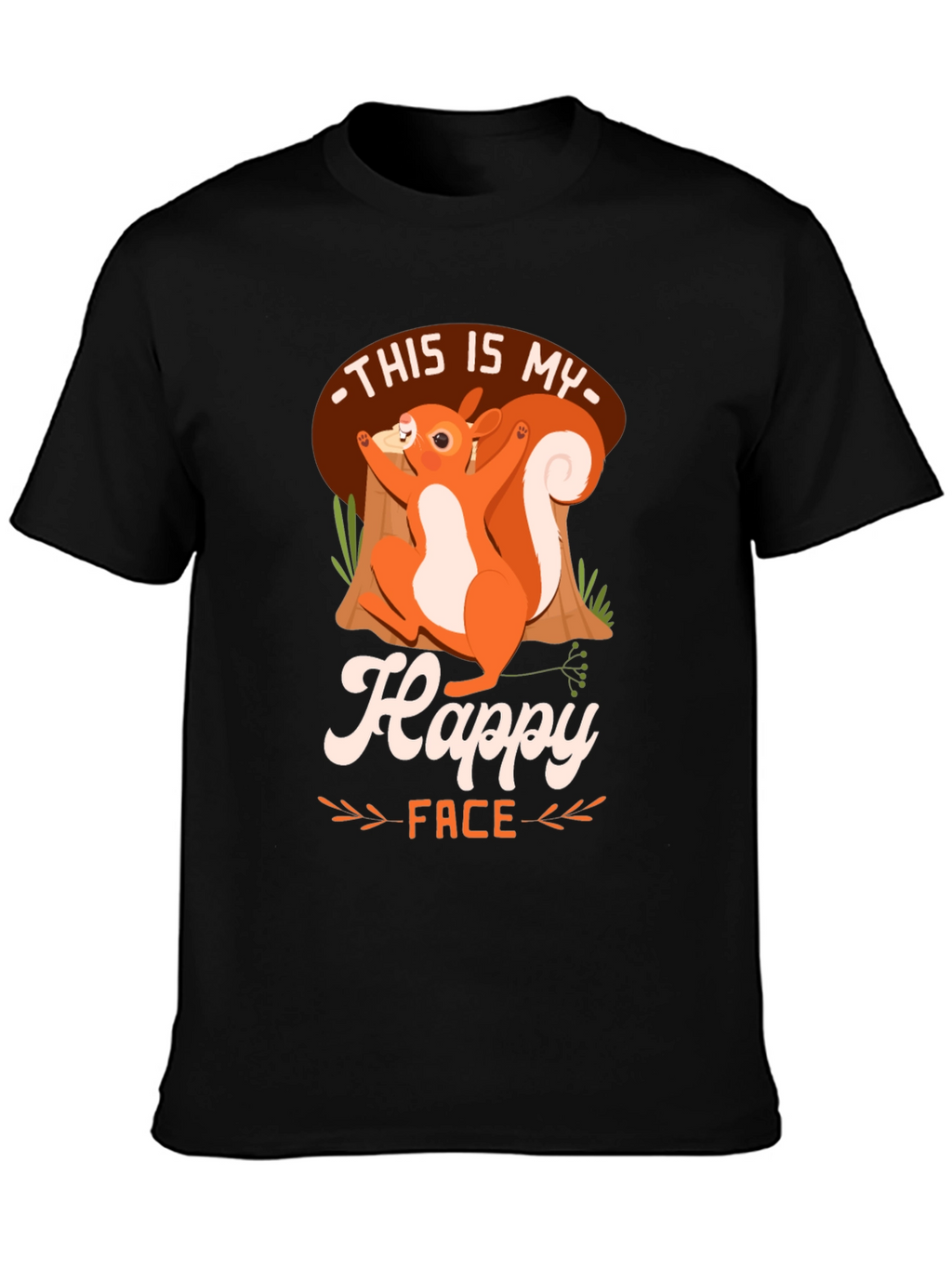Happy Face Squirrel T-Shirt - Unisex Graphic Tee