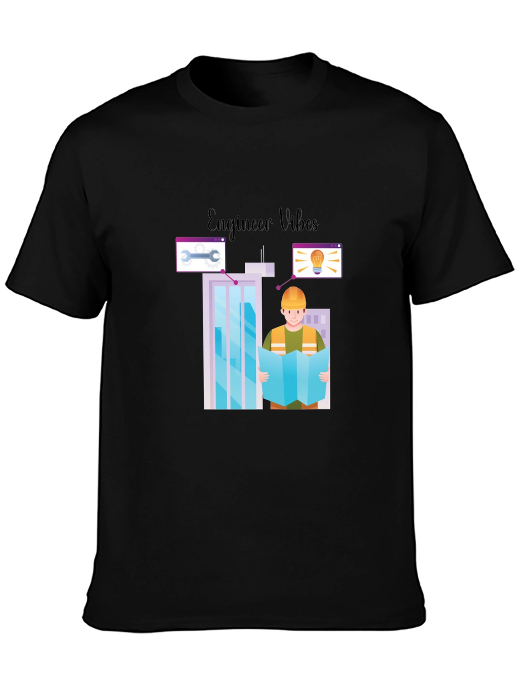 Engineer Vibes Graphic T-Shirt - Architect Building Design