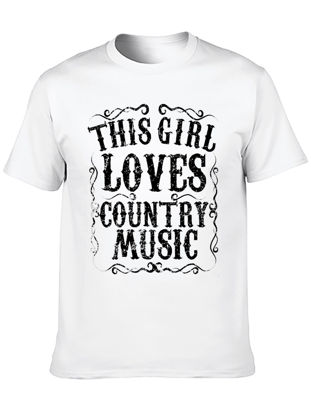Country Music Lover T-Shirt - Black