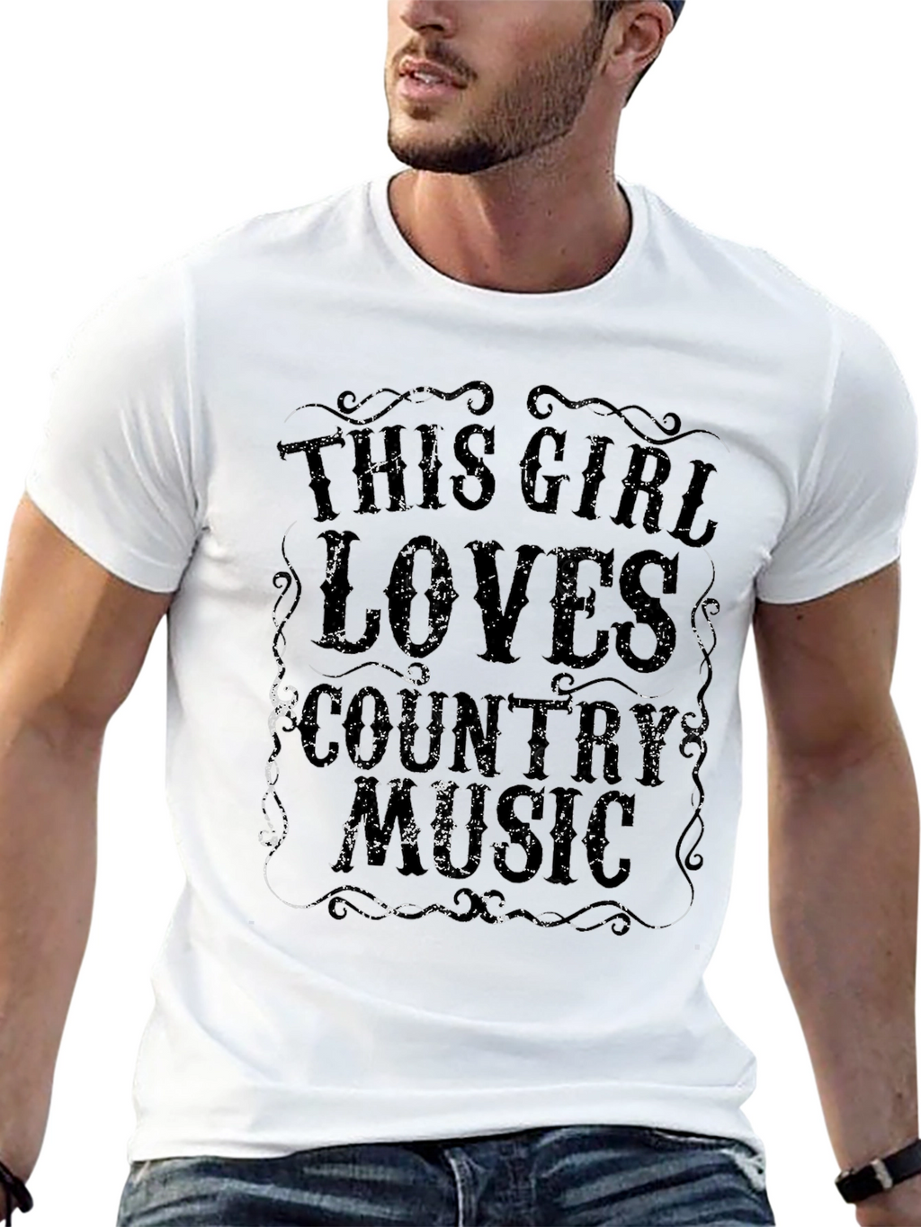 Country Music Lover T-Shirt - Black