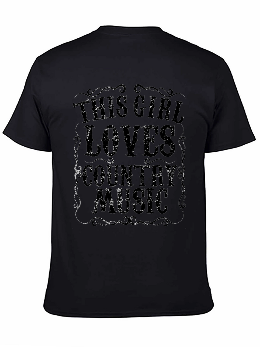 Country Music Lover T-Shirt - Black