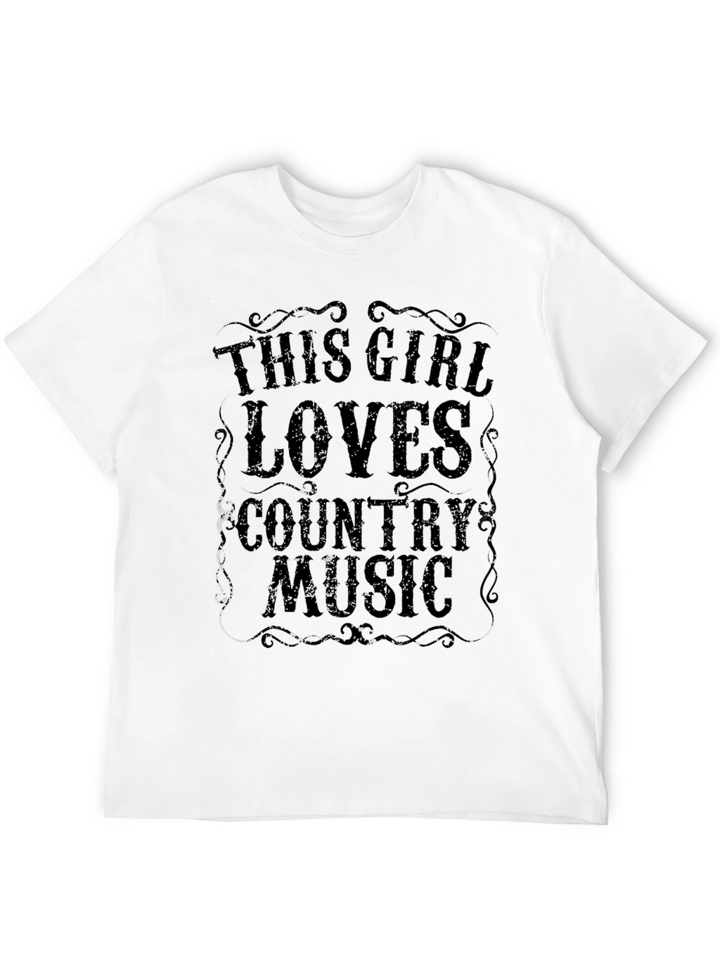 Country Music Lover T-Shirt - Black