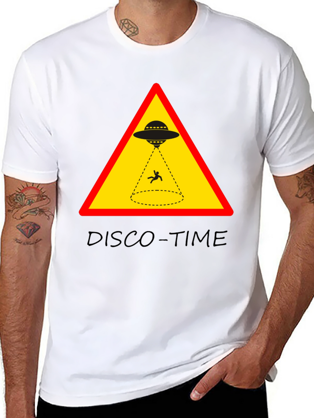 UFO Abduction Disco Time Graphic Tee