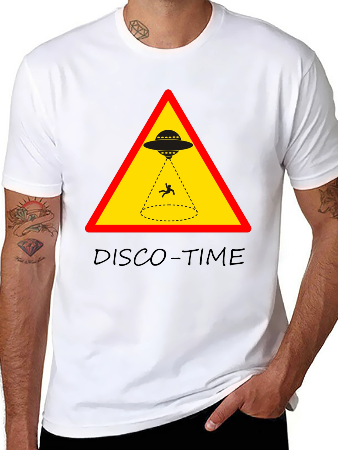UFO Abduction Disco Time Graphic Tee