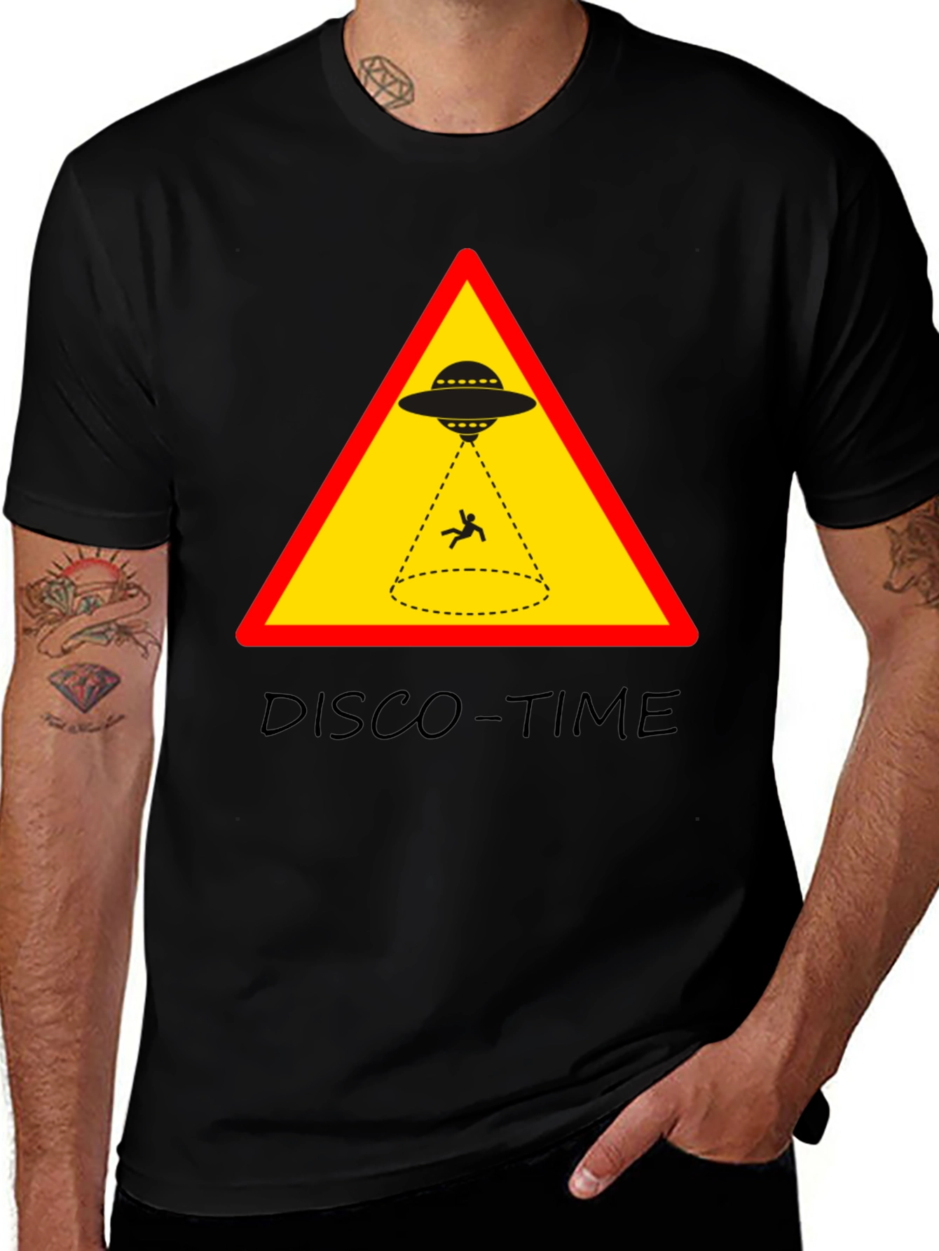 UFO Abduction Disco Time Graphic Tee