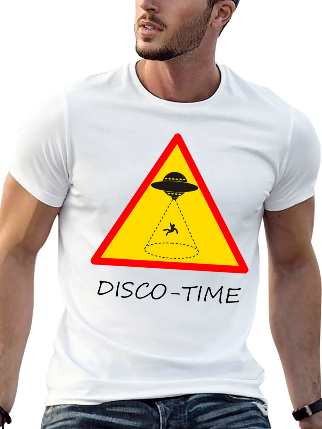 UFO Abduction Disco Time Graphic Tee