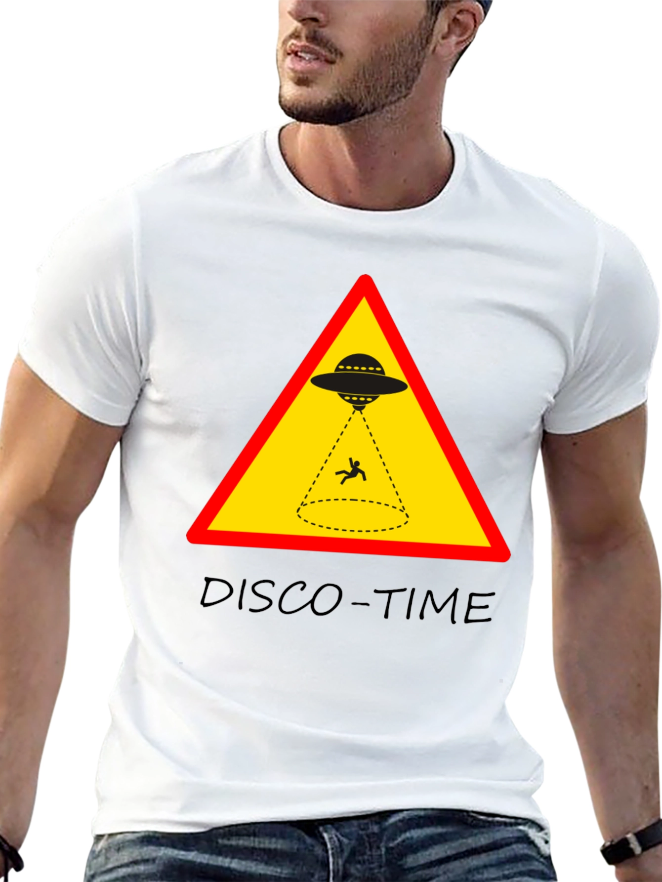 UFO Abduction Disco Time Graphic Tee