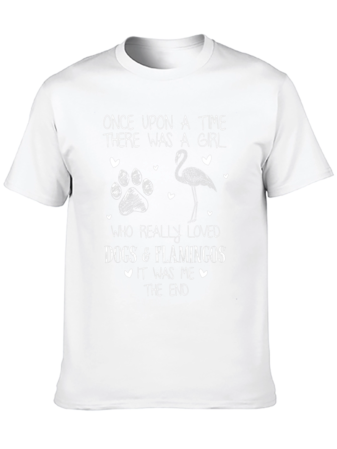 Dogs & Flamingos Lover T-Shirt Girls Story Tee