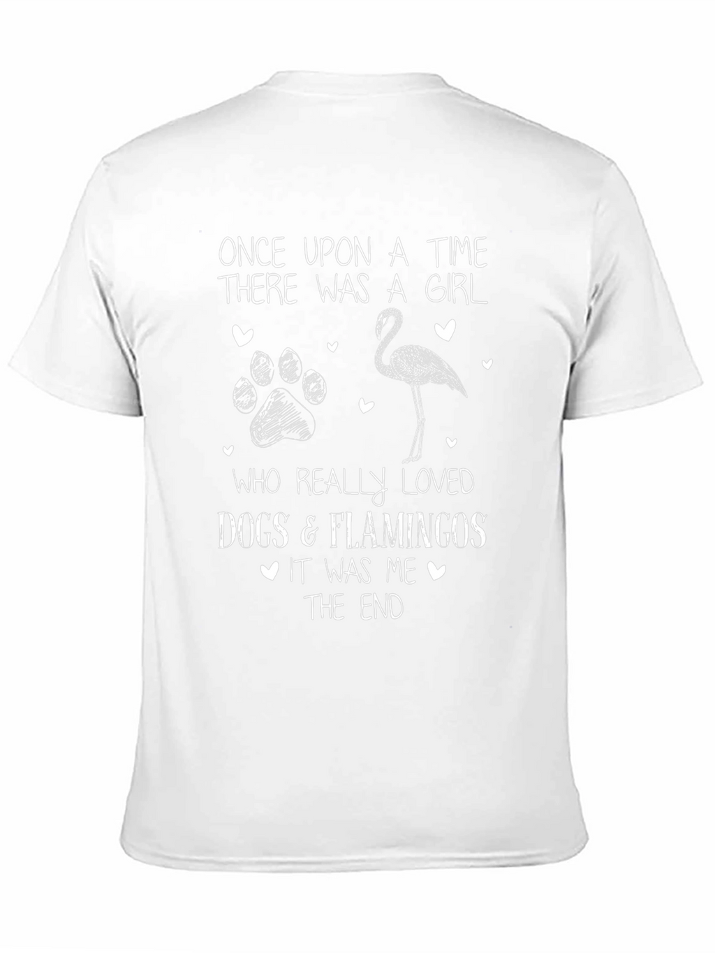 Dogs & Flamingos Lover T-Shirt Girls Story Tee
