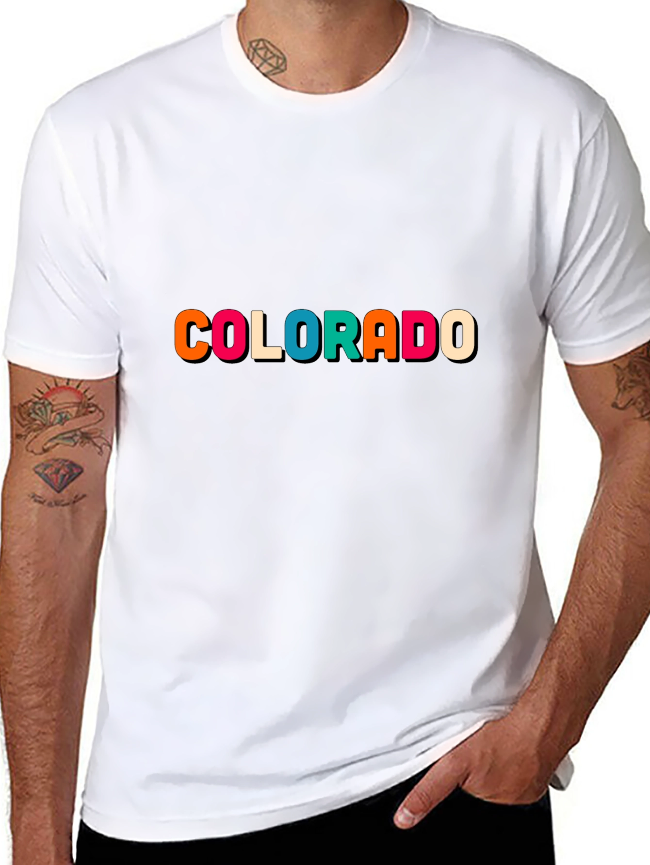 Colorado Graphic T-Shirt - Colorful Retro Design