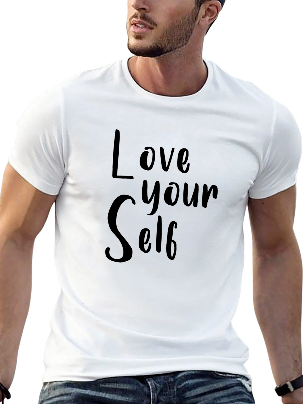 Love Yourself Graphic T-Shirt - Black