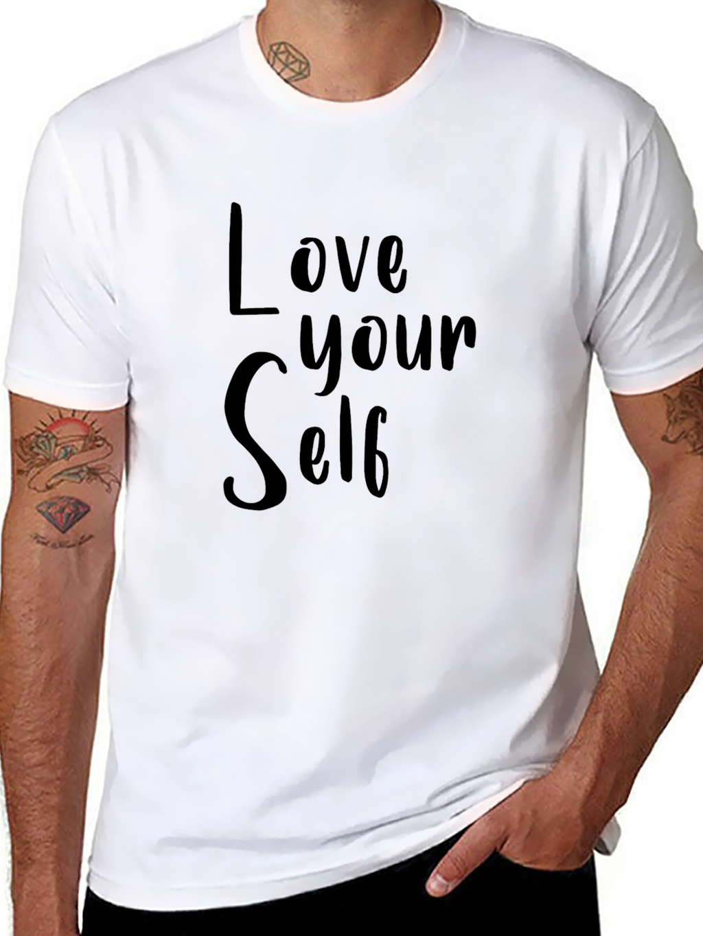 Love Yourself Graphic T-Shirt - Black